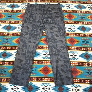 Elliott Lauren Camo Print Pull On Ankle Pants Stretch Casual Size 12